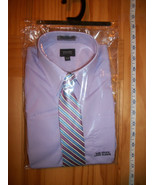 Fashion Holiday Edition Boy Clothes XS Purple Dress Shirt Set 4/5 Clip N... - $14.24