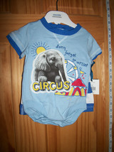 Fashion Gift Baby Clothes 3M Circus Elephant Miniville Creeper Outfit Blue Short - £7.58 GBP