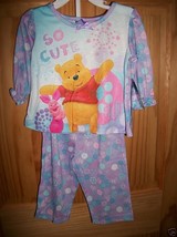 Disney Baby Clothes 12M Winnie The Pooh Sleep Wear So Cute Purple Infant Pajamas - £11.41 GBP
