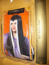 Fashion Holiday Women Wig Vampire Halloween Costume Prop 24 Inch Long Black Hair - £4.54 GBP