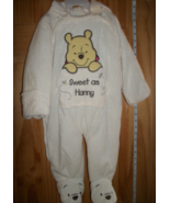 Disney Baby Clothes 12M Winnie the Pooh Pram Cream Sweet As Honey Hoodie... - $45.60 CAD