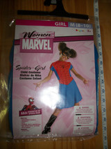 Spidergirl Girl Costume 8-10 Medium Disguise Spider Man Halloween Party Outfit - £22.84 GBP
