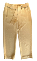 Bar III Women&#39;s Straight-Leg Pants Belted w/ Pockets Size 4 Mustard - £12.39 GBP
