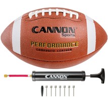 Cannon Sports Leather Composite Official Size Football Indoor and Outdoo... - $42.99