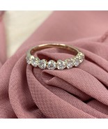 1 Carat Lab Grown Diamond Wedding Band 9 Stones 14k Gold Anniversary Ring - $9,072.73 MXN+