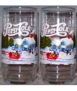 Pepsi Glass Christmas Scene Wraparound - £4.02 GBP