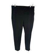 Express Ankle Crop High Rise Dress Pants 16L Black Stretch Slacks Pocket... - £32.84 GBP