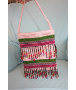 ONE OF A KIND - Handmade Small Pink Beaded Purse - $19.99