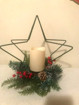 Star Candle Holder with led Candle - $34.99