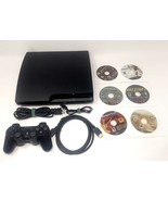 Sony PlayStation 3 Slim 120GB PS3 Console Bundle Controller 6 Games CECH... - £75.53 GBP