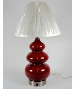 Cranberry Ceramic Table/Desk Lamp w/Dimmer Switch &amp; Optional Shade #2840761 - $58.75+
