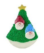 SNOWMAN COUPLE 2 KIDS  IN TREE CHRISTMAS ORNAMENT GIFT PRESENT PERSONALI... - £9.88 GBP