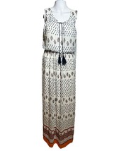 New As U Wish Maxi Dress Women&#39;s S Small White Bohemian Sleeveless Tassel - LF - £13.15 GBP