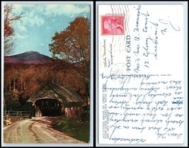 NEW HAMPSHIRE Postcard - Franconia Notch, Covered Bridge, Mt. Liberty, Flume S12 - £2.77 GBP