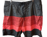 Billabong Mens Size 34  Lowtides Board Shorts Red Gray Colorblock Imperfect - $12.18