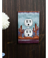 Pack of 2 Southwestern Desert Cactus Double Receptacle Wall Electrical P... - $25.99