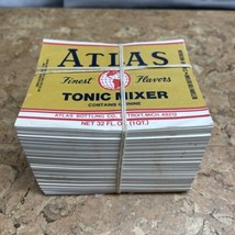 Wholesale Lot 1000 Vintage 1QT Tonic Mixer Soda Labels Atlas Bottling Co... - £42.72 GBP