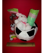 Toy Holiday Easter Basket Kit Plush Soccer Ball Container Grass Sport Vi... - £14.93 GBP