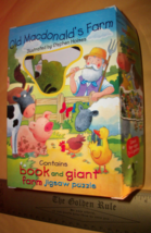 Toy Gift Activity Game Set Old MacDonald Farm Board Book Giant Jigsaw Puzzle New - £15.17 GBP