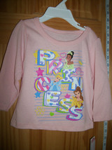 Disney Princesses Baby Clothes 18M Pink Princess Long Sleeve Infant Shir... - £6.84 GBP