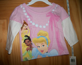 Disney Princesses Baby Clothes 12M Princess Pearl Long Sleeve Infant Shirt Top - £6.81 GBP