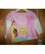 Disney Princesses Baby Clothes 12M Princess Pearl Long Sleeve Infant Shi... - $11.71 CAD