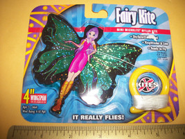 Toy Gift Fairy Kite Mini Microlite Mylar SkyTail Green Wing Pixie Purple... - £5.19 GBP