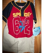 Spiderman Baby Clothes 18M Spider Man Boy Tan Shorts Set 62 Red Spidy To... - $16.14