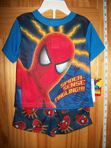 Spiderman Baby Clothes 12M Spider Man Face Pajama Set PJ Infant Sleepwear Outfit - £11.13 GBP
