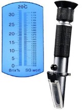 Beer Wort &amp; Wine Refractometer, Dual Scale - Specific Gravity and Brix ,... - £23.47 GBP
