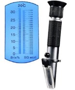 Beer Wort &amp; Wine Refractometer, Dual Scale - Specific Gravity and Brix ,... - £23.12 GBP