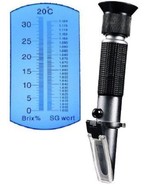 Beer Wort &amp; Wine Refractometer, Dual Scale - Specific Gravity and Brix ,... - $29.40