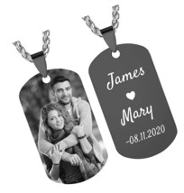 Personalized Custom Photo Picture Text Engraved Steel - £44.09 GBP