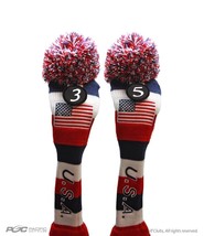 Hybrid Headcover 3 5 Usa Golf Red White Blue Knit Head Covers Headcovers - £25.07 GBP