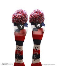 Hybrid Headcover 3 5 Usa Golf Red White Blue Knit Head Covers Headcovers - £22.75 GBP