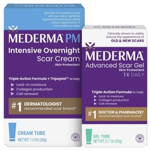 Mederma Advanced Scar Gel Ointment + Me Derma Intensive Overnight Scar Cream New - $48.99