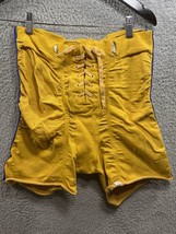 VTG 70s 80s Football shorts yellow size medium USA - $31.50