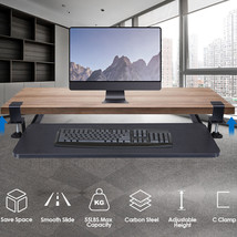 25*9&quot; Adjustable Keyboard Tray Under Desk Pull Out Keyboard Mouse Tray W... - £53.48 GBP