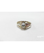 10k Yellow Black Hills Rose Gold &amp; Crystal Ring Sz 8.75 Ladie&#39;s 2.5g Ova... - $79.99