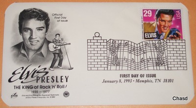 First Day Cover- Elvis Presley 29 cent stamp - $8.00