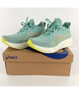 Asics Gel Nimbus 26 Shoes Women Size 7.5 Light Celadon Safety Yellow Sneakers - $932.73 MXN