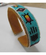 Native American Turquoise Beaded Bracelet Turtle God Eye Bear Paw Fire NR!! - $95.99 CAD