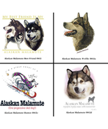 Alaskan Malamute Dog T Shirt Fabric Transfer for HEAT PRESS Machine Appl... - $6.00