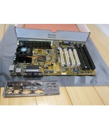 Biostar M6TLG Motherboard 500MHz Celeron CPU, 128MB RAM, IO Plate, CMOS ... - $2,657.52 MXN