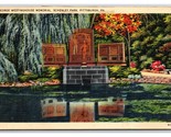 Westinghouse Memorial Schenley Park Pittsburgh PA Linen Postcard N24 - £2.29 GBP
