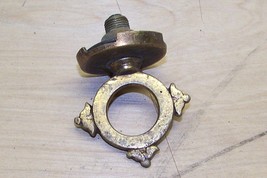 Antique old vtg.oil lamp part brass pull down parlor light pull ring Pat 1882 - £11.01 GBP