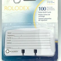 ROLODEX  100 Petite Refill Cards Address Ruled White 67553 sealed on car... - £13.20 GBP