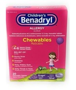 Children's Benadryl Allergy Relief Chewable Tablets, Grape, 20 Ct, 03/2027 - $780.99 MXN Children's Benadryl Allergy Relief Chewable Tablets, Grape, 20 Ct, 03/2027 - $780.99 MXN
