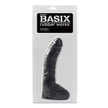 Pipedream Basix Rubber Works Fat Boy 10 in. Dildo With Balls Black - $51.19