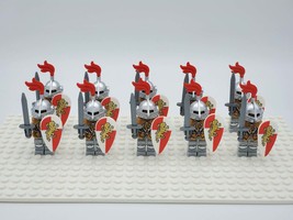 10pcs Kingdoms Castle Red Lion Knights Custom Minifigures Building Toys - $20.99